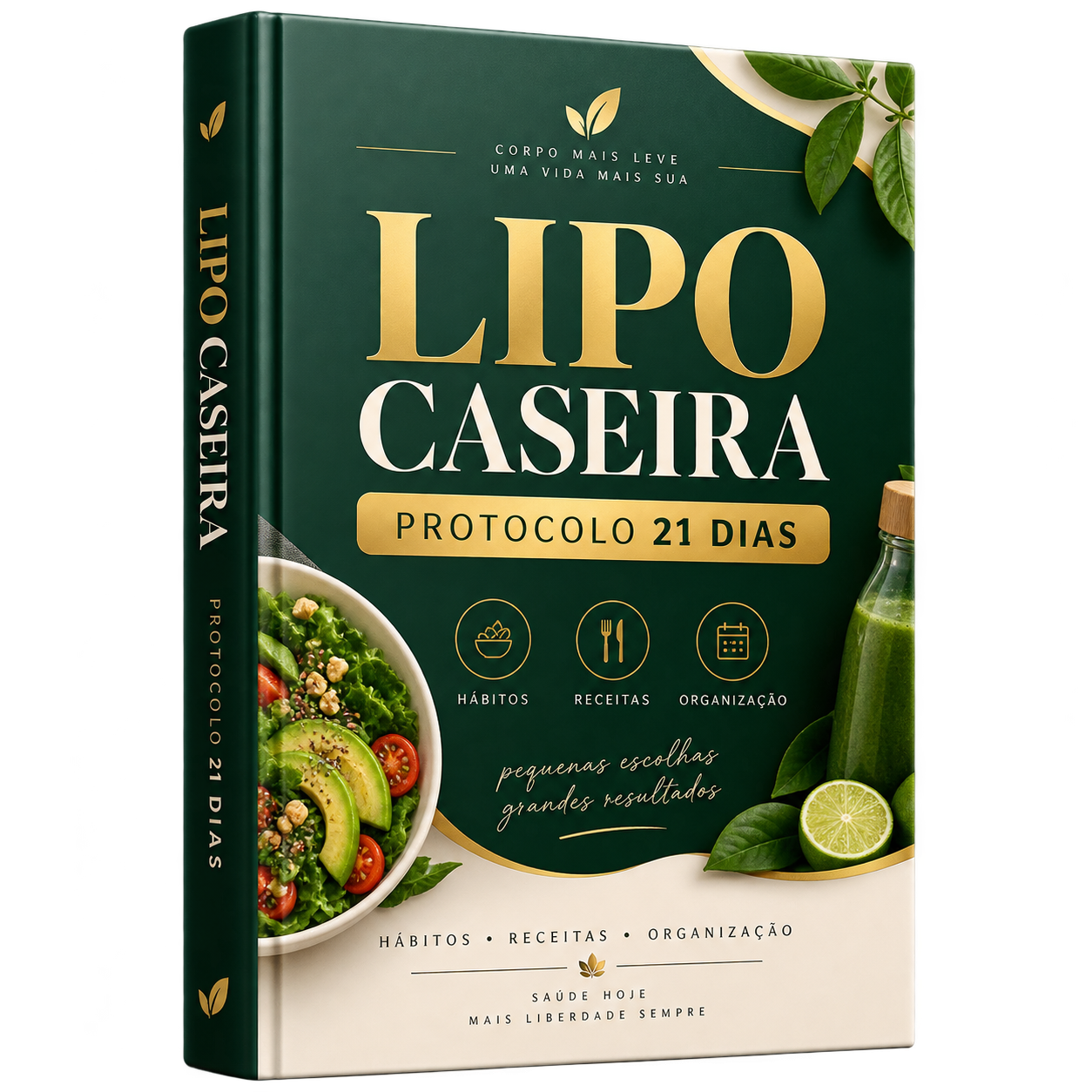 Mockup do produto digital Lipo Caseira